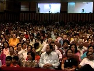 Jam-packed Hall, Sirifort Auditorium - Followers of Sri Sri Ravi Shanker