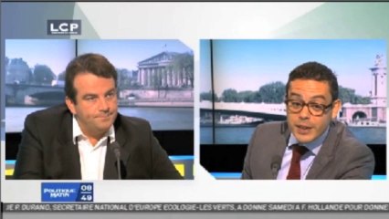 Politique matin sur LCP : Thierry Solère débat avec Razzy Hammadi