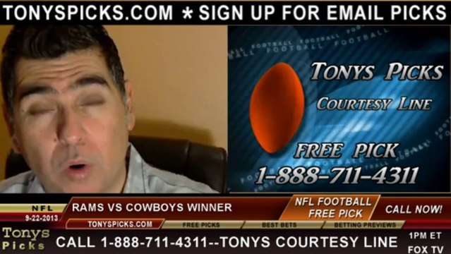 Dallas Cowboys vs. St Louis Rams Pick Prediction NFL Pro Football Odds Preview 9-22-2013