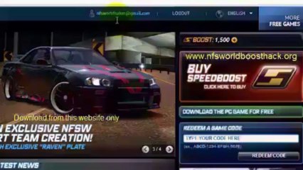 100% WORKING  Need for Speed World Boost Hack