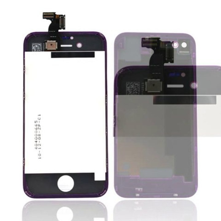 Hytparts.com-Purple Digitizer LCD Assembly Back Cover for iPhone 4S  GSM CDMA