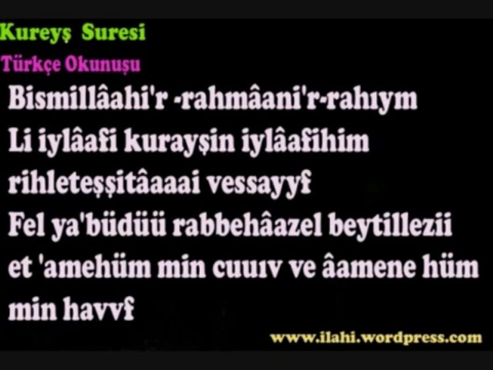 Kureys suresi - Li iylaafi - Sesli ve Görüntülü