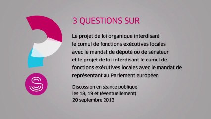 [Questions sur] Projet de loi et projet de loi organique sur le non-cumul des mandats