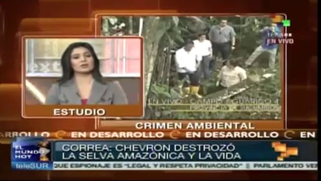 Pdte. Correa demostró el daño ambiental de Chevron en Sucumbíos