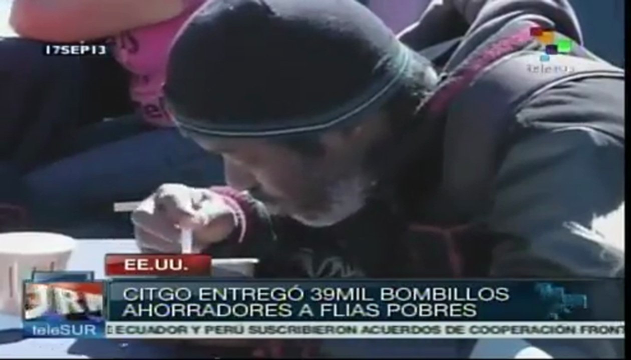 PDVSA dona bombillos ahorradores a familias pobres de EE.UU.