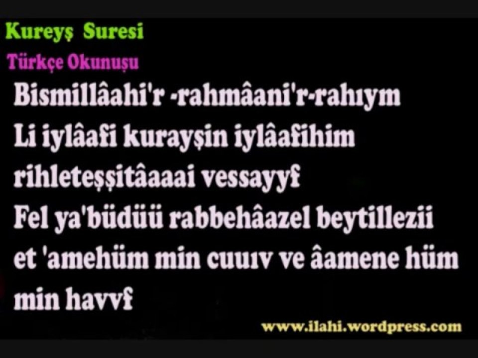 Kureys suresi - Li iylaafi - Sesli ve Görüntülü