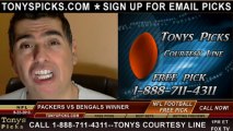 Cincinnati Bengals vs. Green Bay Packers Pick Prediction NFL Pro Football Odds Preview 9-22-2013