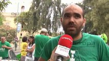 Interinos acampan frente al Parlamento de Andalucía