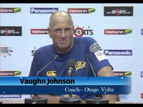 Otago Volts coach Vaughn Johnson post match conference