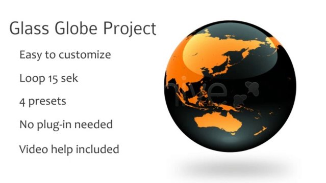 Rotating Glass Globe - After Effects Template