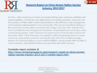China Human Rabies Vaccine Industry