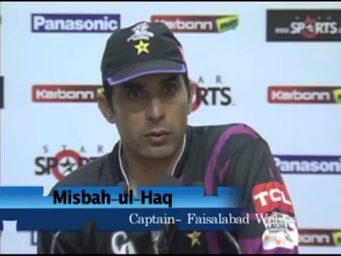 Faisalabad Wolves skipper Misbah ul Haq post match conference