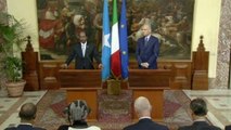 Roma - Letta incontra Hassan Sheikh Mohamud - Dichiarazioni alla stampa (18.09.13)