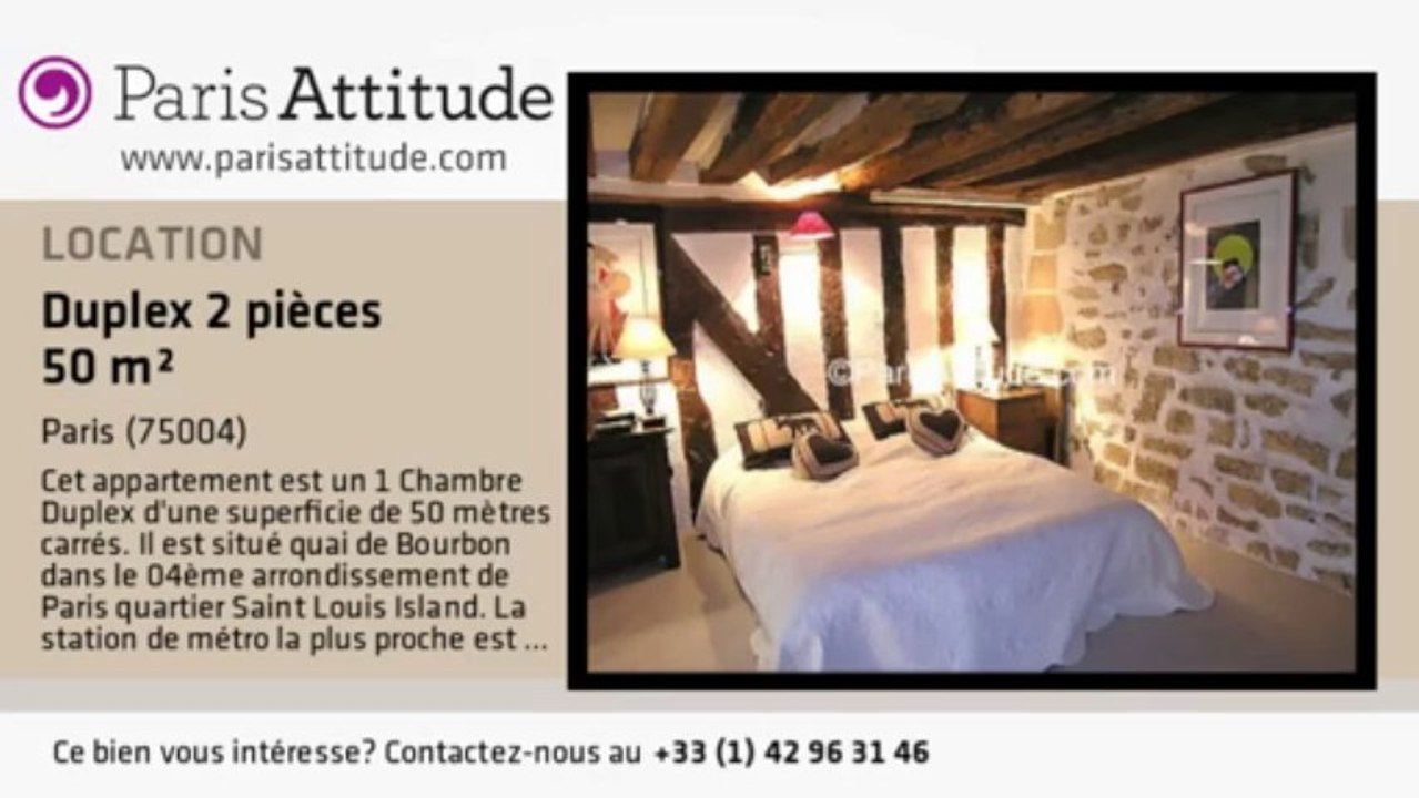 Duplex 1 Chambre à louer - Ile St Louis, Paris - Ref. 3676