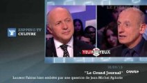 Zapping TV : Laurent Fabius très embêté par une question de Jean-Michel Aphatie