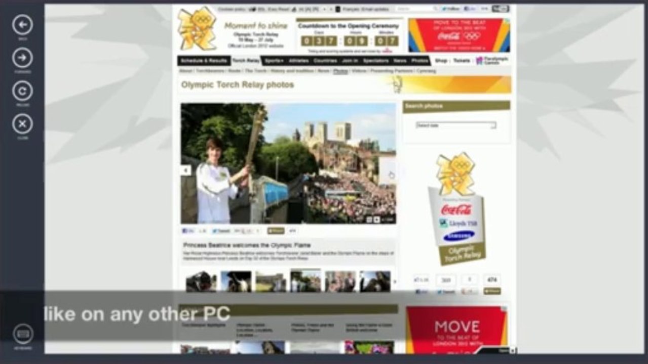 Widget tactile BROWSER (navigateur tactile)