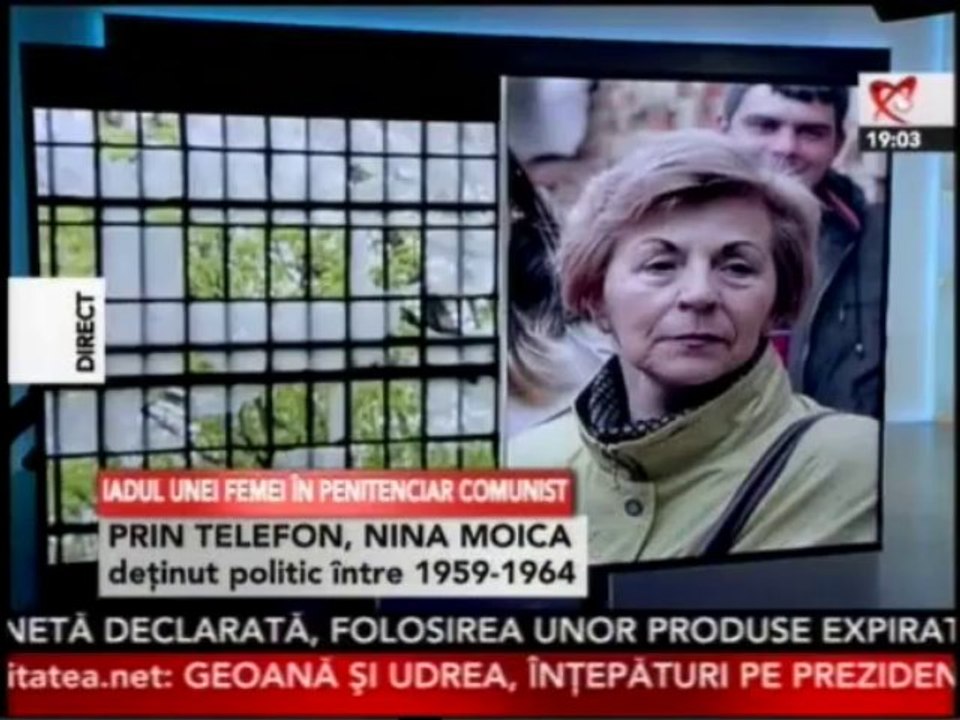 IADUL UNEI FEMEI IN INCHISORILE COMUNISTE: Nina Moica, detinuta politic la Realitatea TV