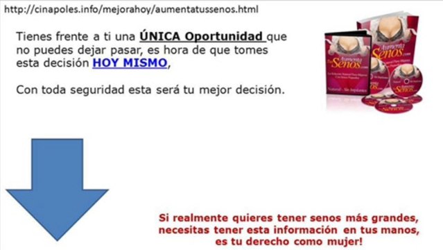 Como puedo aumentar el tamaño de mis senos