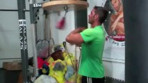 Speed Bag Scissorhands Displays Awesome Punching Speed
