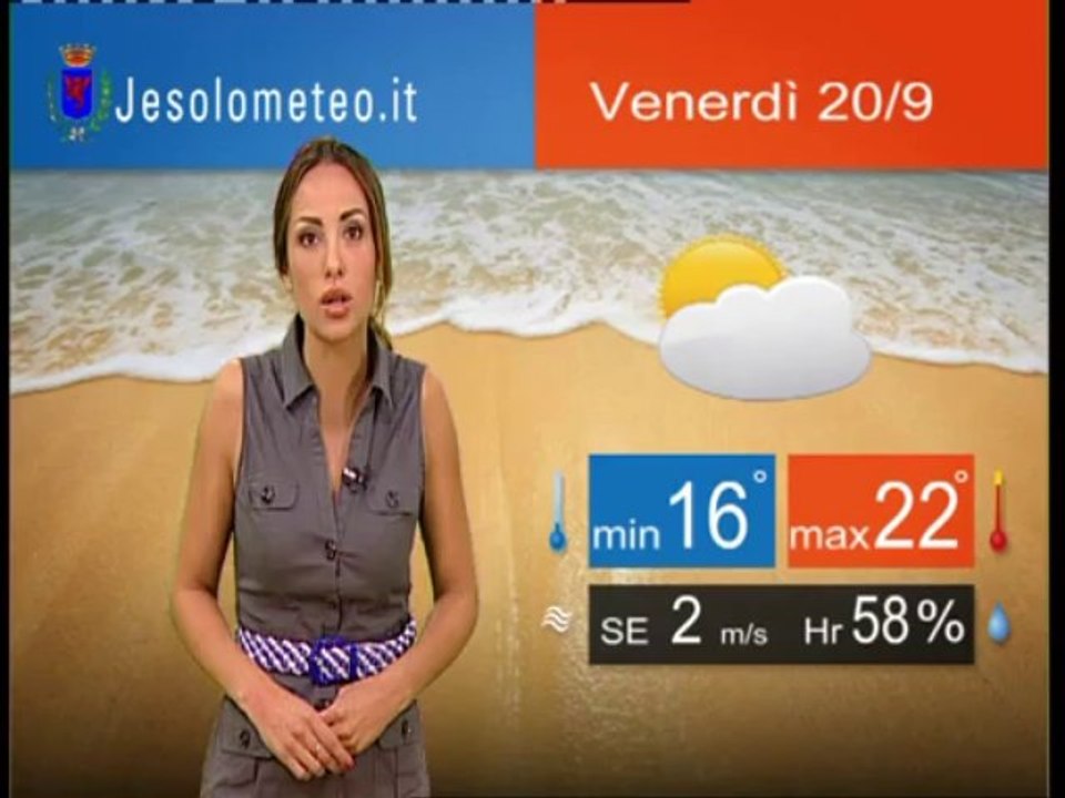 PREVISIONI DEL TEMPO JESOLO VENERDI' 20 SETTEMBRE 2013