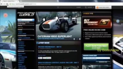 Need for Speed World Boost Hack [New] [Working September 2013]