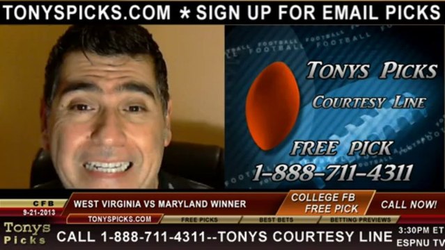 Maryland Terrapins vs. West Virginia Mountaineers Pick Prediction NCAA College Football Odds Preview 9-21-2013