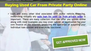 Used Auto Loans Private Party With No Credit