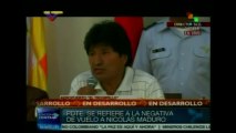 Morales apoya Maduro contra EEUU