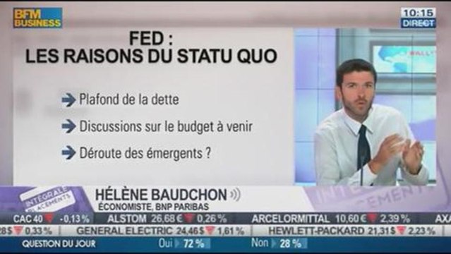 FED : qu'a motivé la decision de Ben Bernanke ? Hélène Baudchon dans Intégrale Placements - 20/09