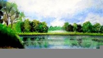 CÓMO PINTAR UN PAISAJE CON ACUARELAS / PINTANDO UN LAGO