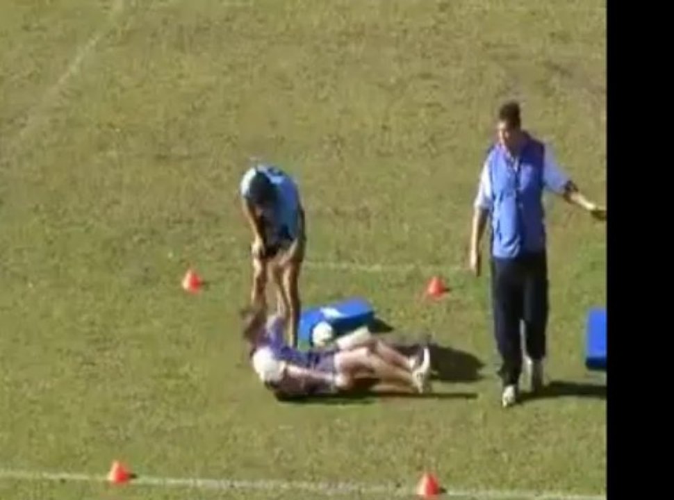 Exercicio para treinar a  limpada do  ruck