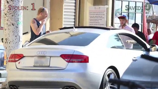 Awesome Stealing Cars Prank!! Would you keep an eye please?? LOL