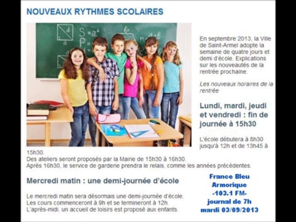 rentrée scolaire 2013 St Armel