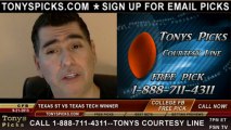 Texas Tech Red Raiders vs. Texas St Bobcats Pick Prediction NCAA College Football Odds Preview 9-21-2013