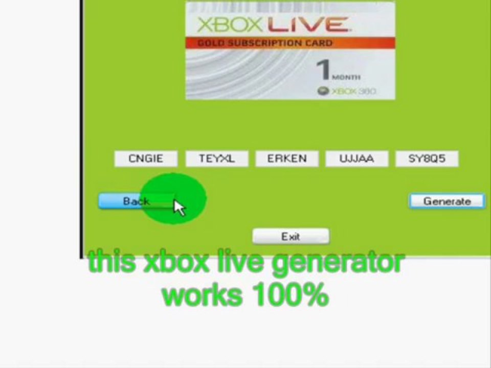 100% working xbox live code generator