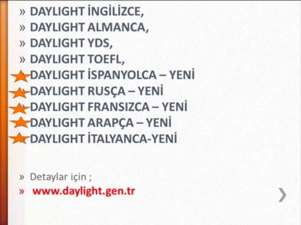 Daylight Arapça