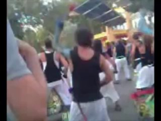 Espectáculo en la  Alameda de Hércules de Sevilla