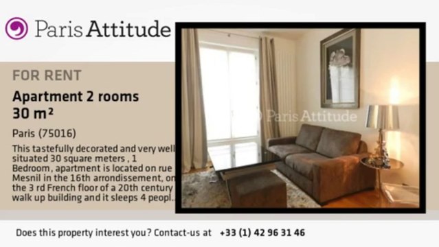 1 Bedroom Apartment for rent - Victor Hugo, Paris - Ref. 8945