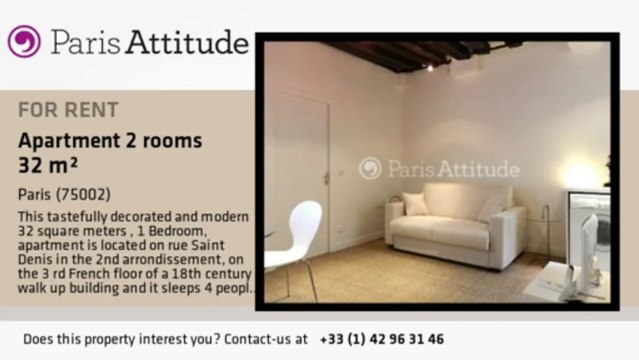 1 Bedroom Apartment for rent - Strasbourg St Denis, Paris - Ref. 8848