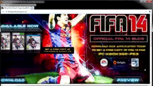 Fifa 14 Free PC (Origin) PS3 Xbox 360 Keys 2013 September [ MediaFire ]