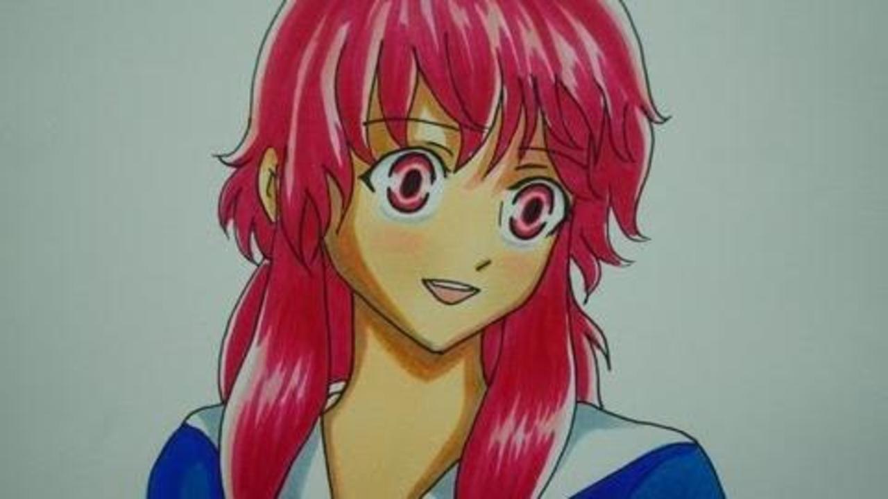 COMO COLOREAR CON MARCADORES COPIC (DIBUJANDO A YUNO GASAI DEL ANIME "MIRAI NIKKI")