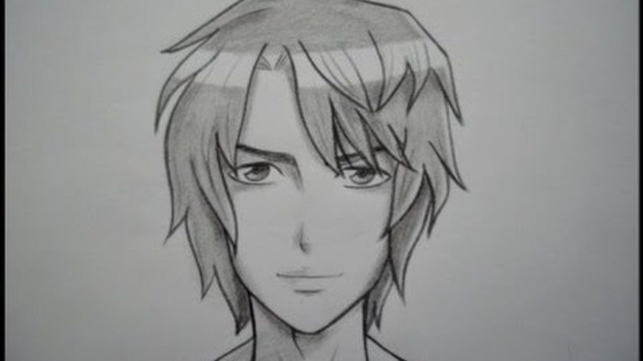 CÓMO DIBUJAR UN ROSTRO MANGA A LAPIZ / DIBUJAR UNA CARA DE HOMBRE