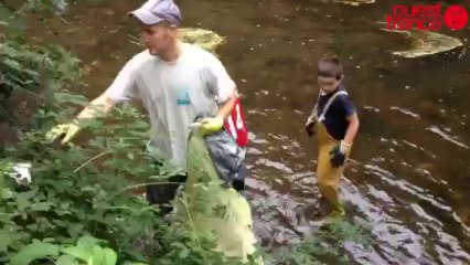 Nettoyage du Trieux - A pied et sur l'eau
