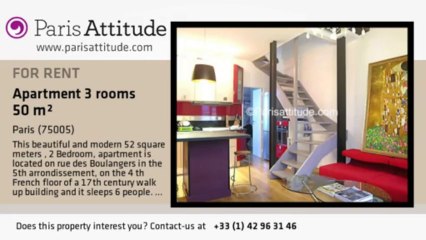 2 Bedroom Duplex for rent - Place Monge, Paris - Ref. 6798