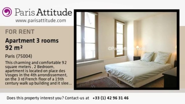 2 Bedroom Apartment for rent - Place des Vosges, Paris - Ref. 5674