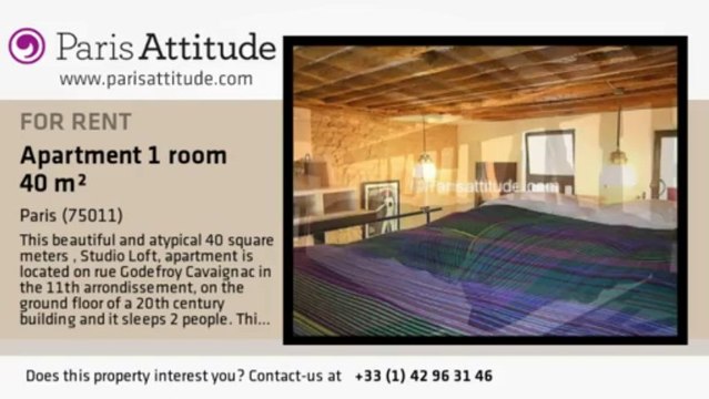 Studio Loft for rent - Voltaire, Paris - Ref. 7259