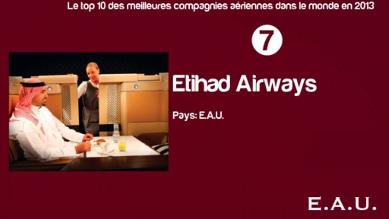 Le top 10 des meilleures compagnies aériennes dans le monde en 2013