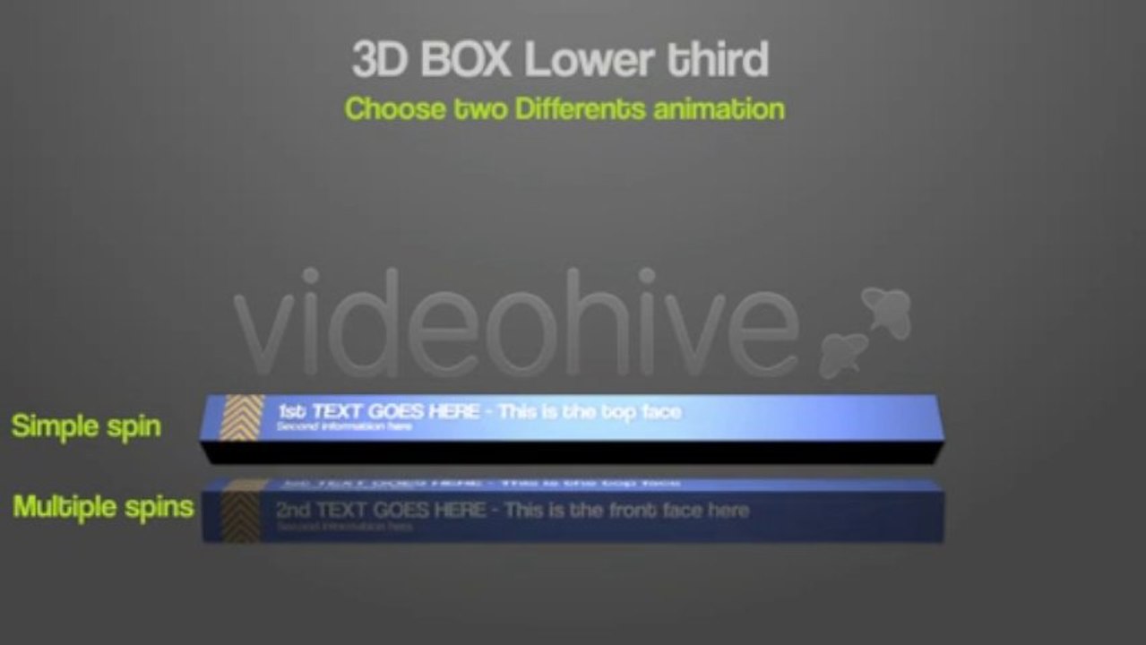 3D Box Lower Third - After Effects Template