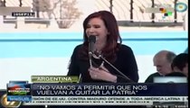 No vamos a permitir que nadie nos vuelva a quitar la patria: CFK