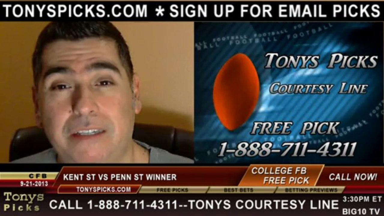 Penn St Nittany Lions vs. Kent St Golden Flashes Pick Prediction NCAA College Football Odds Preview 9-21-2013